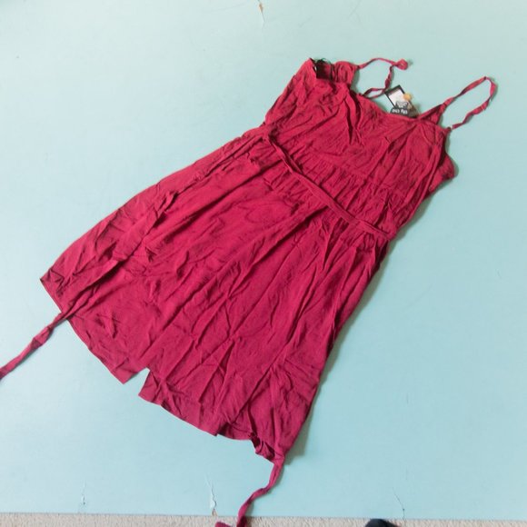 NEW City Chic Date Day Maroon Rhubarb Knit Button Front Sleeveless Dress Sz 18 - Picture 10 of 11